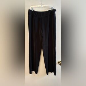 White House Black Market Womens 12 Regular Dress Pants Black Stretch Wide Leg